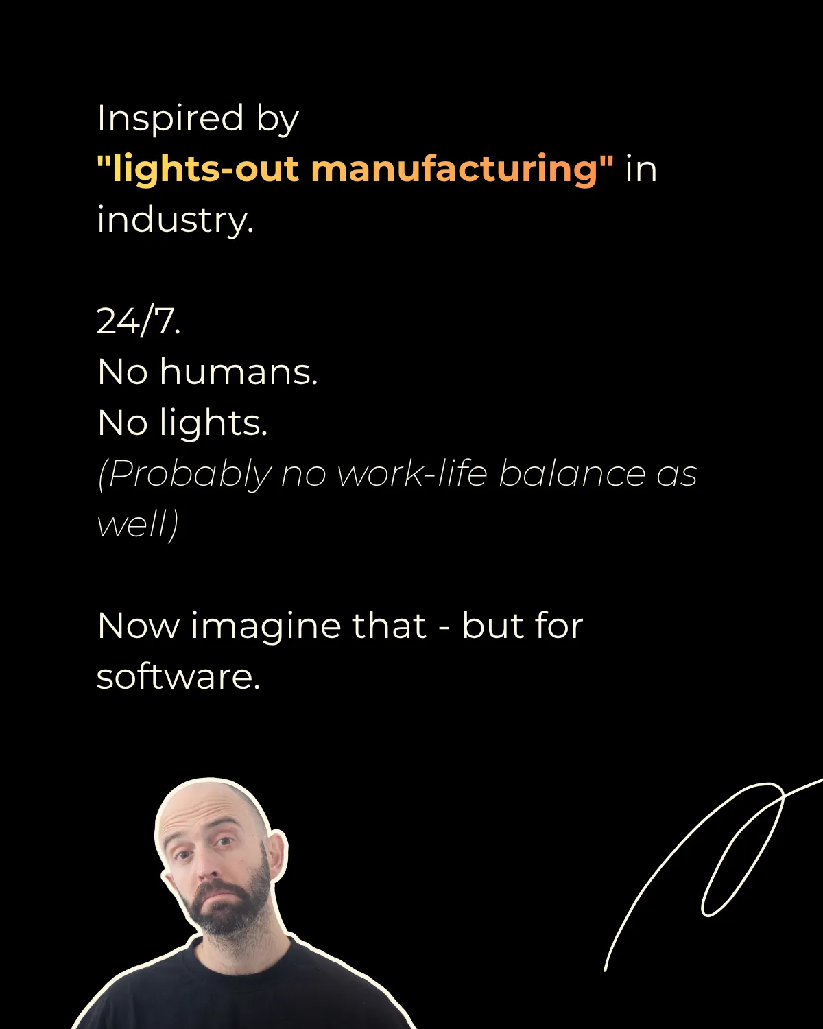 Dark Software Factory - Where specs go in and software comes out - slide 2 of 10